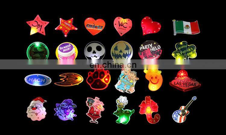 Popular Wholesale Festival Items Led Magnetic Brooch Scarf Pin