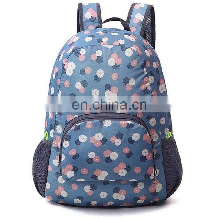 Women Fold Backpack Girl Leopard School Shoulder Bags Rucksack Travel Daypack