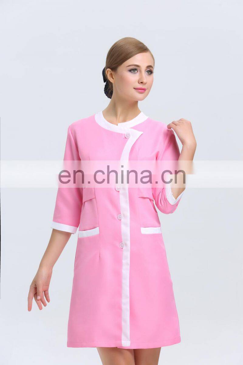 Wholesale fashion women beauty salon uniform manufacturing
