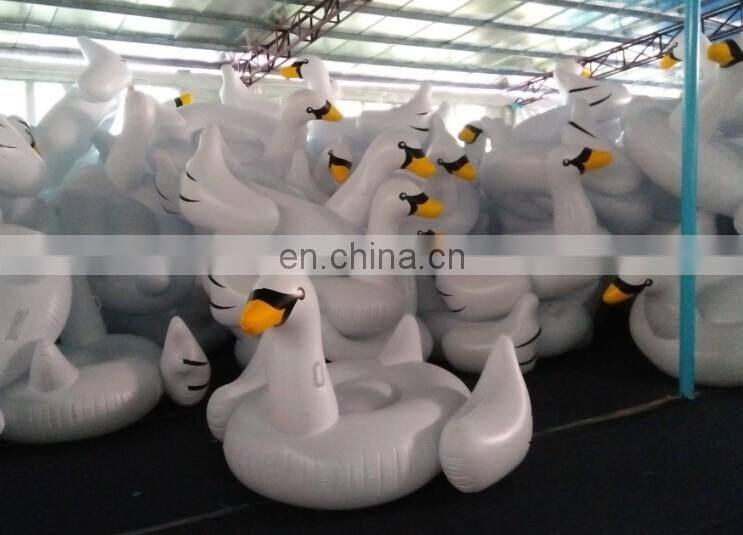 Two Size White Giant inflatable swan float