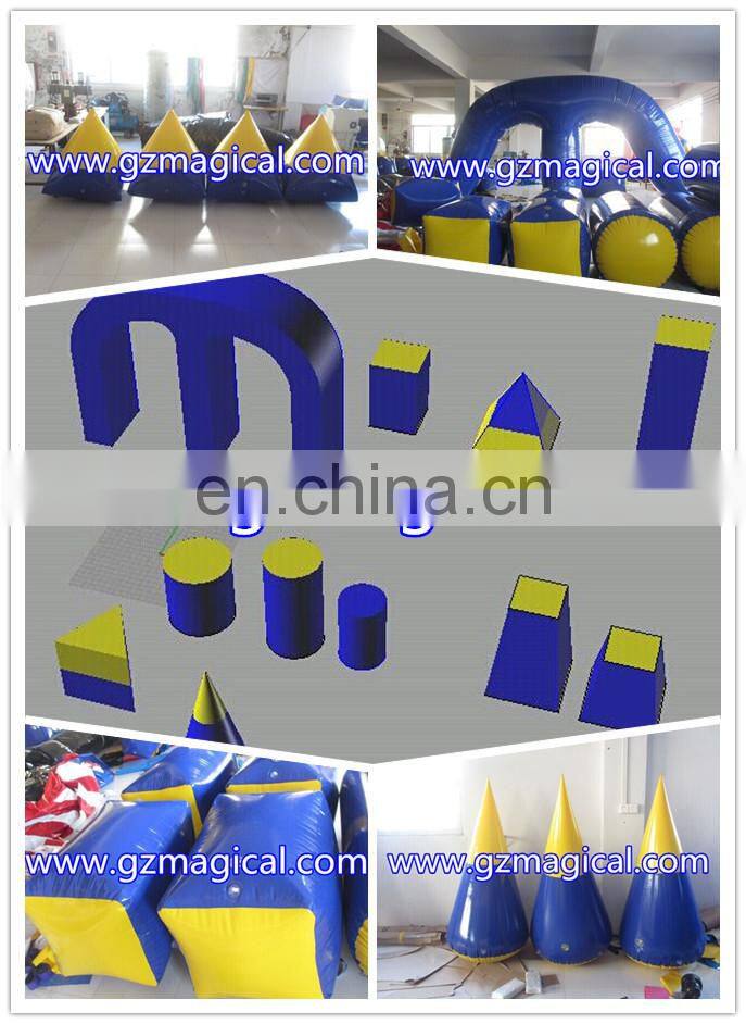 commercial air arena inflatable paintball bunkers field