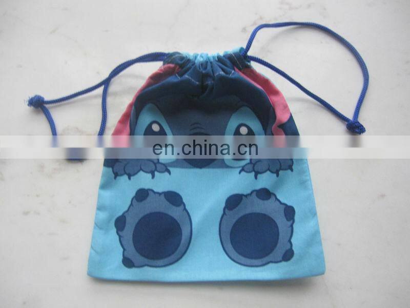Promotional flocking mobile phone carry bag embroidery small bag