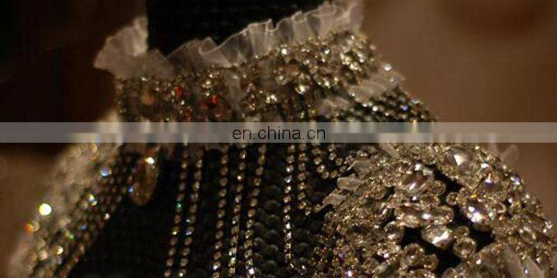High quality Stunning Shining Crystal Wrap For Bride High Neckline Shoulder Shawl