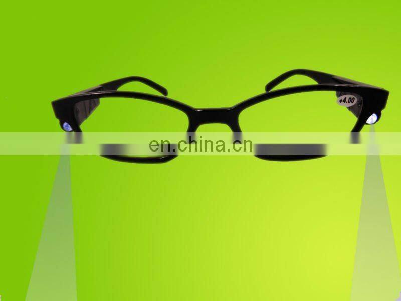 New fashion design light up LED reading glasses for old people