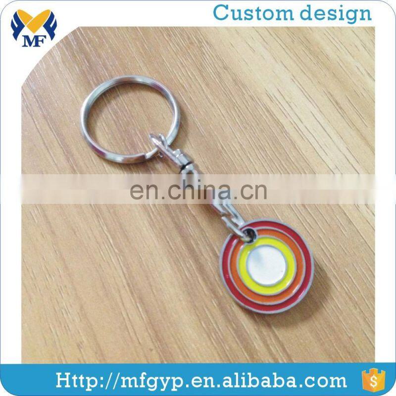 High quality custom logo rotating soccer keychain
