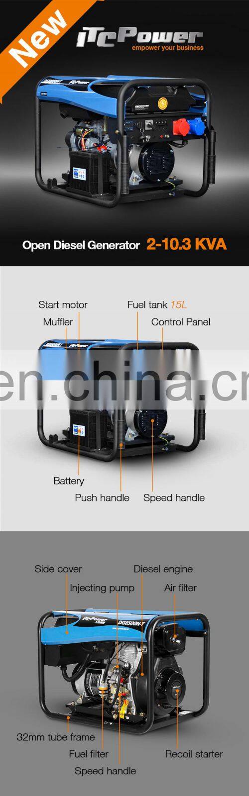 chinese super small silent diesel generator 5kw 2ka