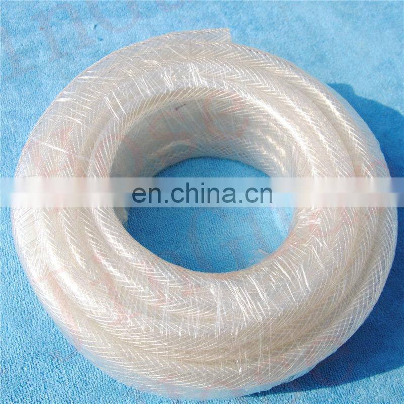 25MM Clear Flexible pvc nylon braided hose pipe,Smooth Netting Transparent Tube no smell in good quality