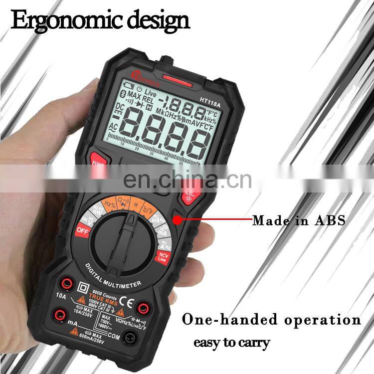 HT-118A 6000 Counts Digital Multimeter T-RMS/Autorange Multimeter smart chip Multimeter Digital