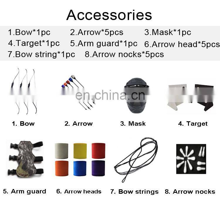 Multi colors Inflatable Archery Hoverball Shooting Game Equipment Face Mask, Archery Tag, Bow and Arrow Set