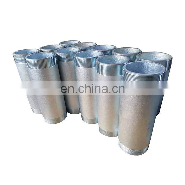ASTM a105 SCH40 carbon steel galvanized double male threaded nipple