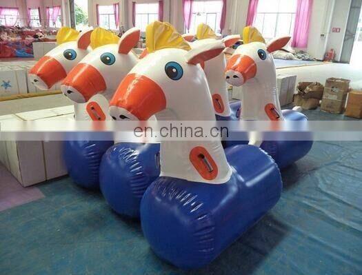 Outdoor Kids Fun Inflatable Horse Racing Inflatable Race Track With Horse Run
