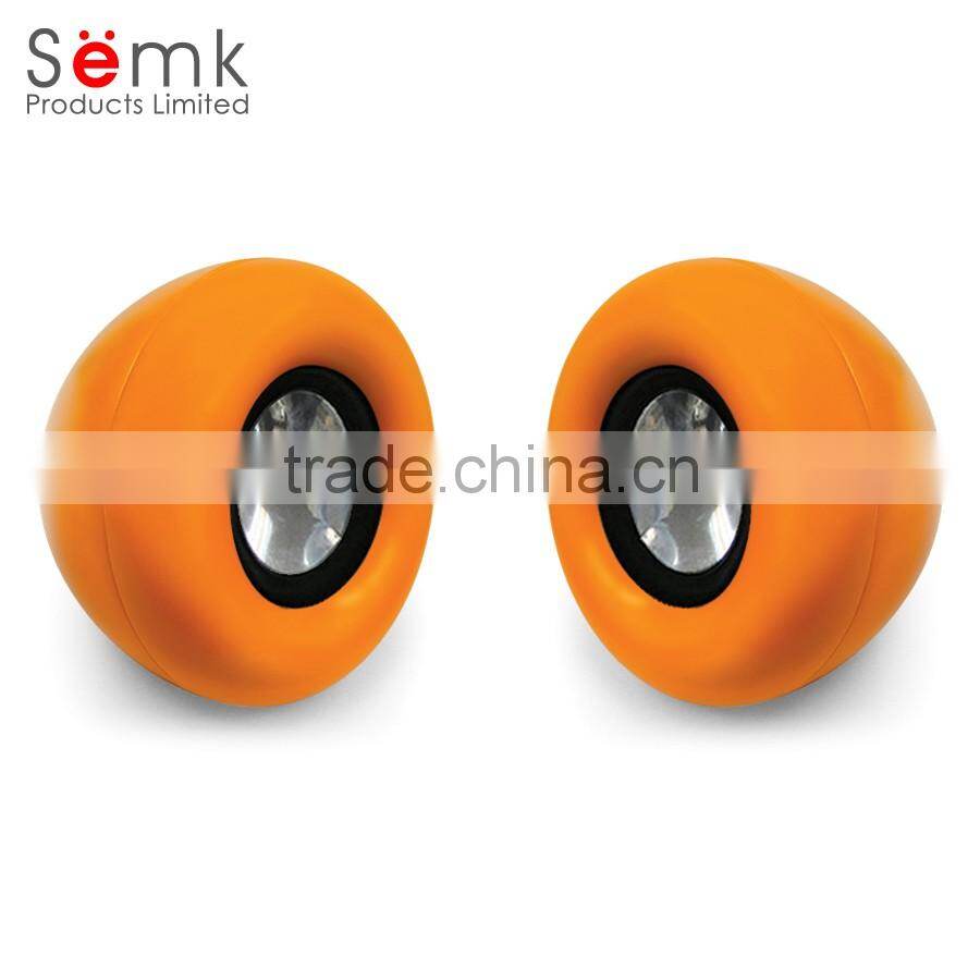 Novelty super bass stereo portable laptop speaker with disco ball on sale