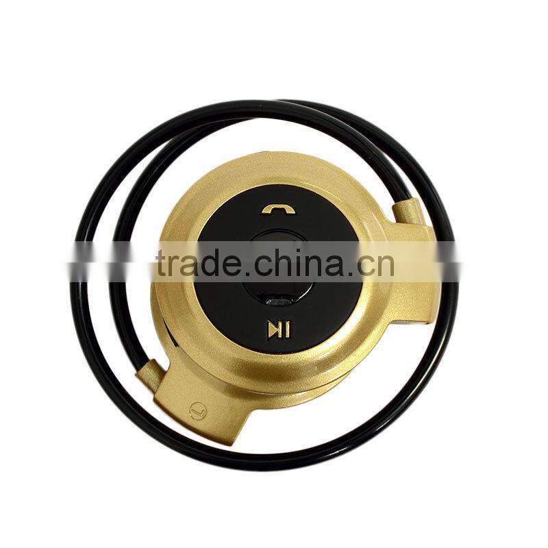 Protable Golden Sports Bluetooth Stereo Earphones