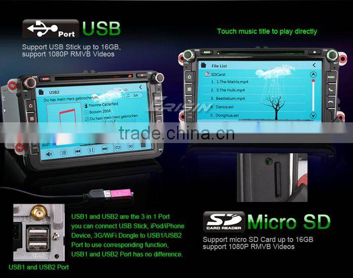 Erisin ES8405V 8" Double Din DVD GPS Car Media System