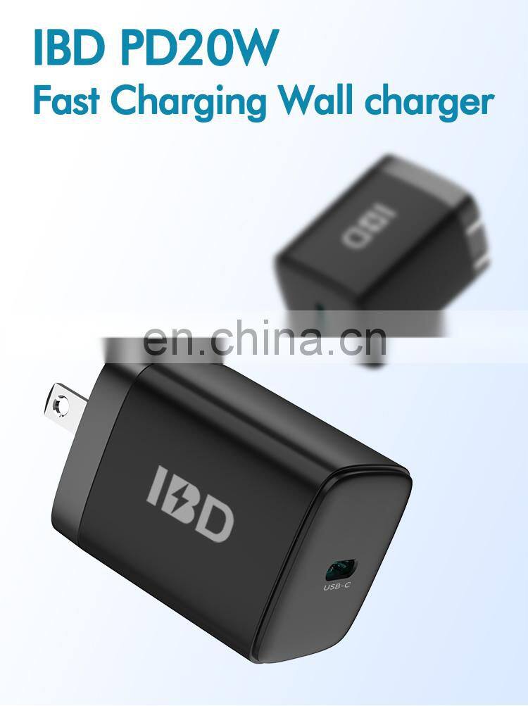 2021 Portable Mobile Phone Fast Charging Adapter Mini USB-C PD20W Charger For iPhone 12 PD 20W charger