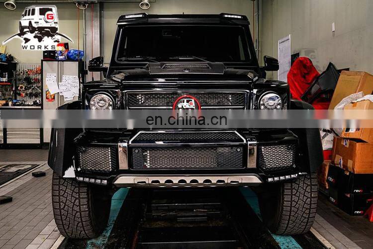 4x4 front side lip fit for G-class W463 4x4 2013-2017year to B-style carbon fiber front lip