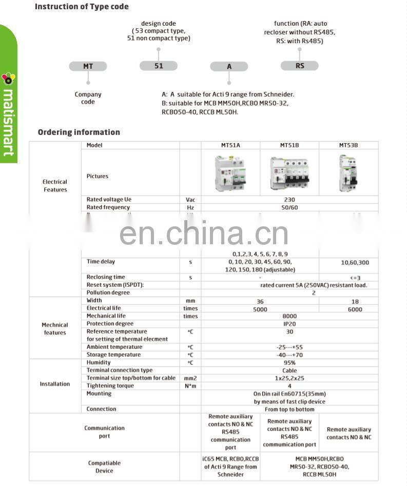 2021 latest technology matis MT53UV c32 auto recloser controller with over under voltage protection