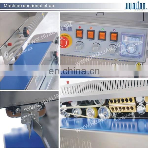 FRBM-810II HUALIAN Automatic solid-ink coding continuous band sealer with date printing