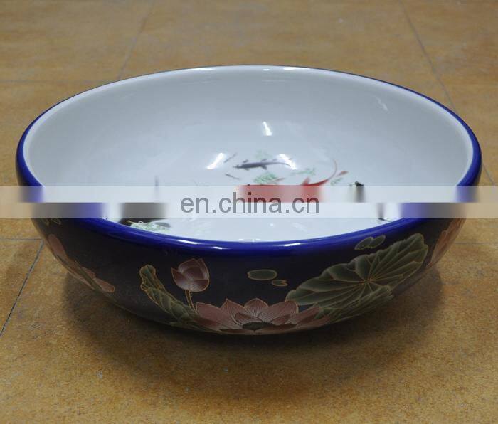 Jingdezhen hand washing washroom sink for table top