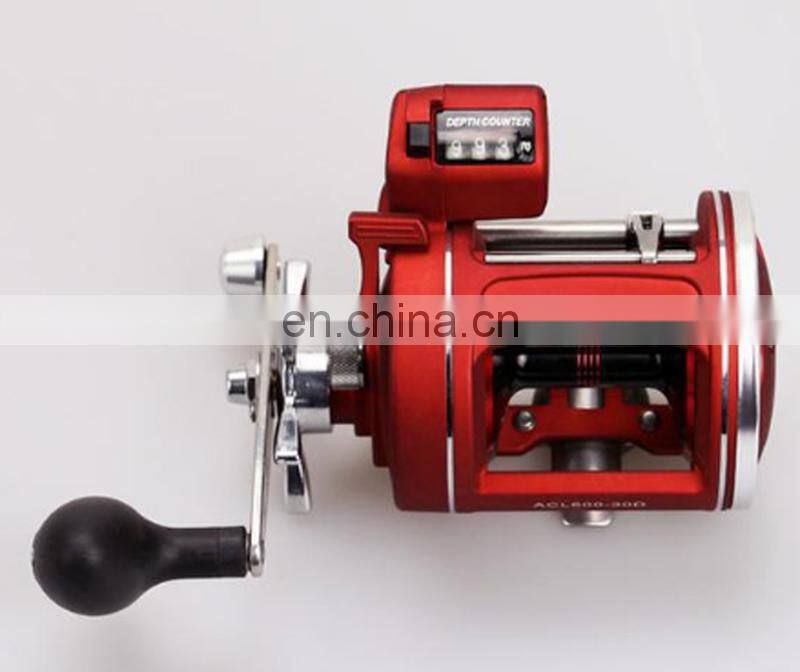 Amazon Hot Sale Cold Water Linecounter Trolling Reel Counter Catfish Casting Trolling Reel Fishing