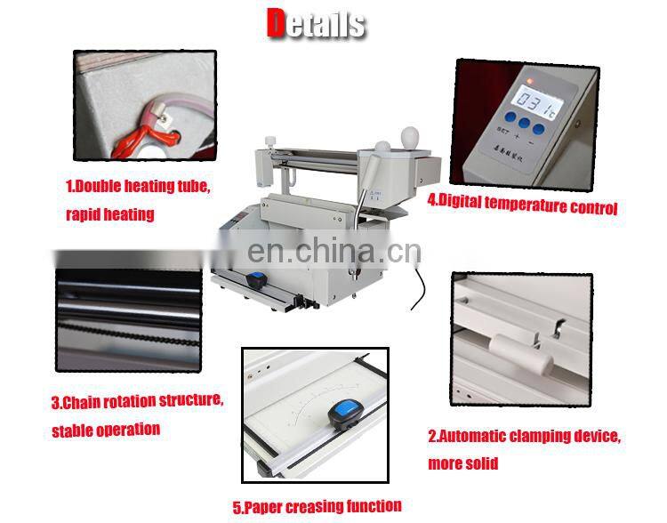 No MOQ Desktop album book case making machine paper binder with creasing function