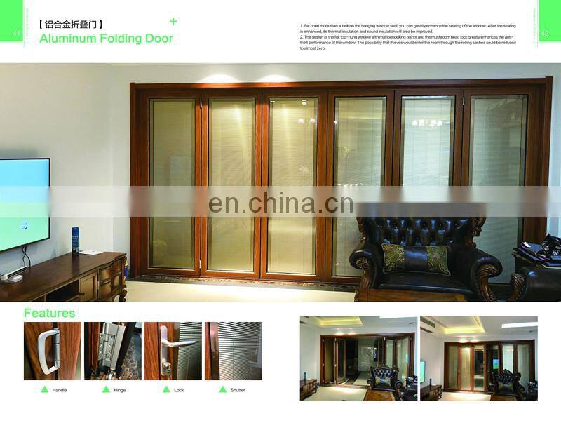 Cheap pvc aluminum glass bifold passive window door