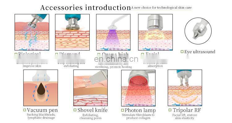 11 in 1 Water Oxygen hydro dermabrasion aqua peel facial removal black head Face lifting microdermabrasion beauty instrument