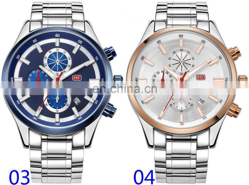Mini Focus MF0081G Japan Movt Quartz Watch Bezel Stainless Steel Watch 2018 Men Brand Quartz Watch