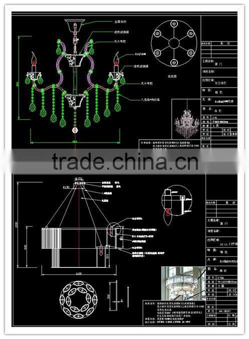Project Lobby Chandeliers Crystal Customized