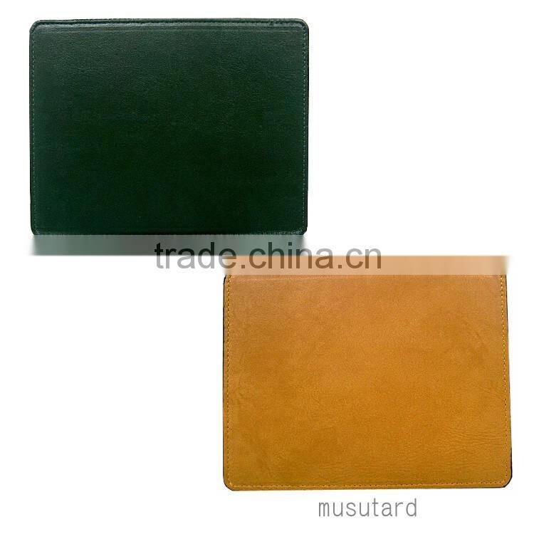 vintage color high quality genuine leather mouse pad mouse mat square shape mousepad