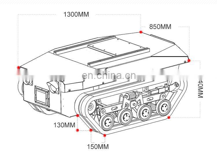 agricultural track military equipment snow removal vehicle robot chassis