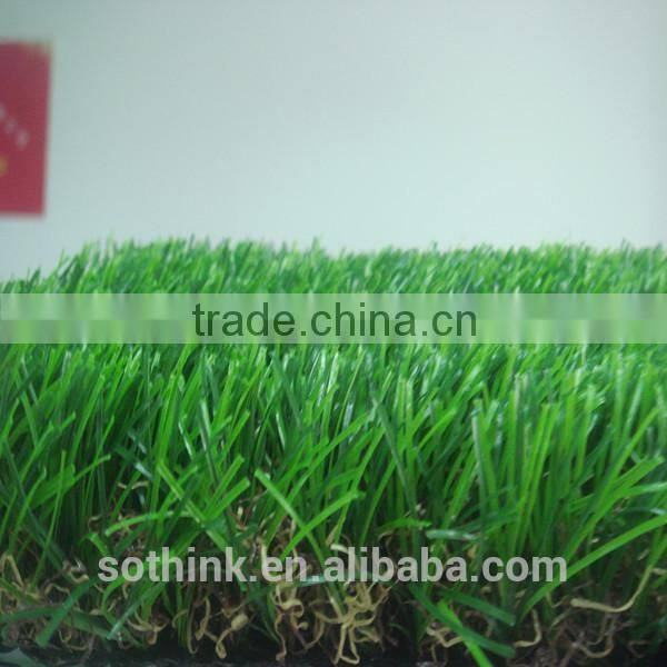 Luxurious 35mm four colors artificial landscape fake grass for park with CE certificate