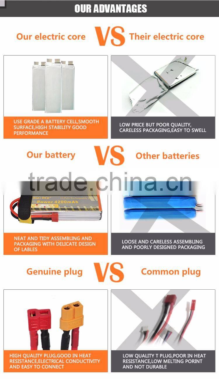 RC Li-po battery 3S 11.1v 4200mah for model airplane