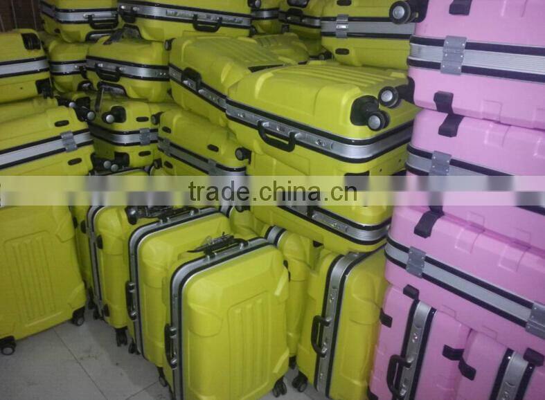 Aluminum buckle luggage trolley case,hard luggage,abs/pc luggage set