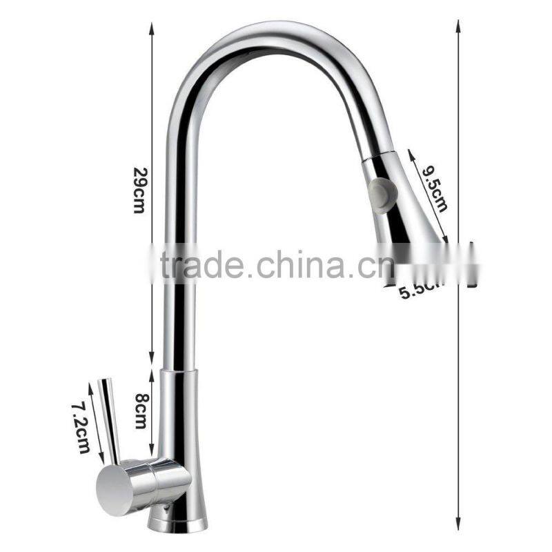 New arrival Luxury Chrome Kitchen Sink Pull Out Spray Faucet Basin Swivel Spout Mixer Tap