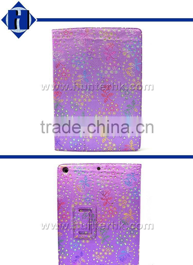 Diamond Shiny Rose Garden Tablet Case For iPad Pro