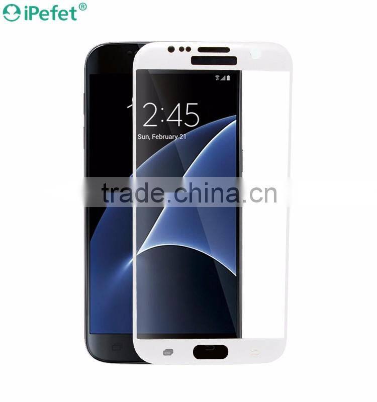 High Quality Curved Full Protector Anti-Fingerprint Tempered Glass Screen Protector For Samsung Galaxy S7 Edge