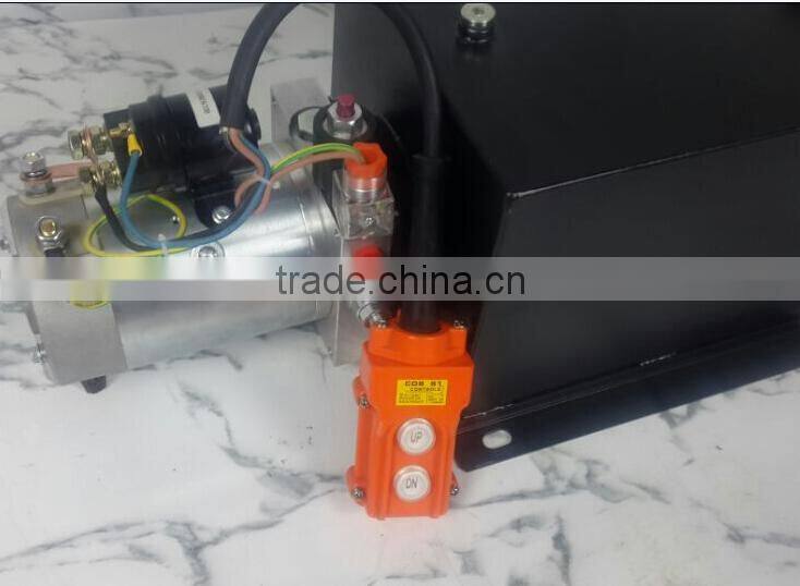 wireless remote control 12v hydraulic power units for 12 ton trailers