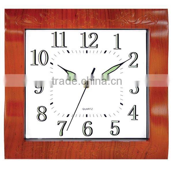 2014 Wooden Color Plastic Material Vintage Wall Clock
