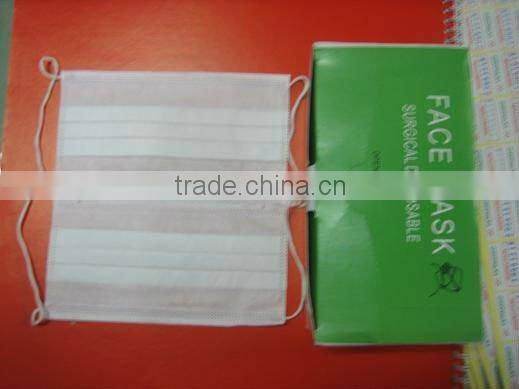 Disposable economic paper face mask with earloop 14gsm