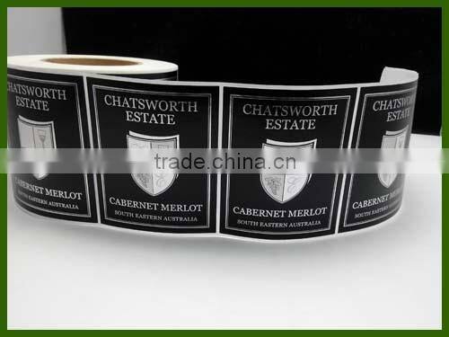 2015 New Guangzhou Custom Design Self-adhesive Cabernet Sticker Label