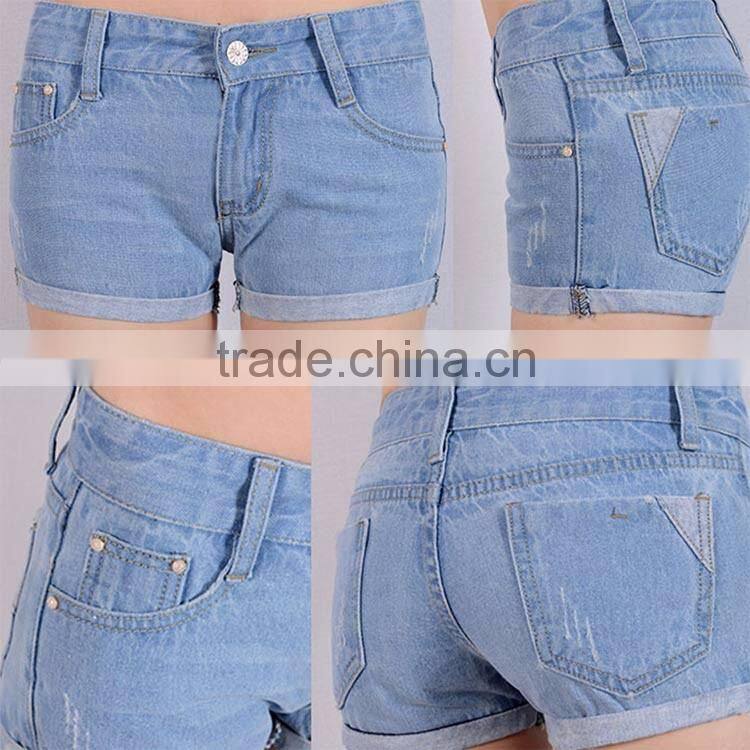 Ripped jeans Women's Jeans stock jeans V-345