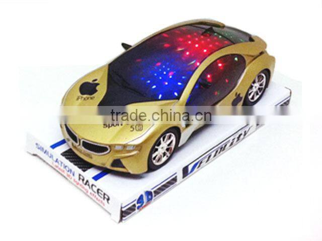 3 D lights friction toy car for children
