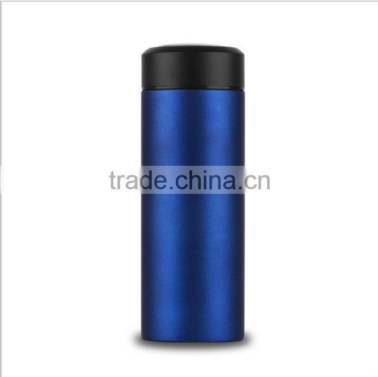 Straight stainless steel vacuum flash , dull polish water bottle,