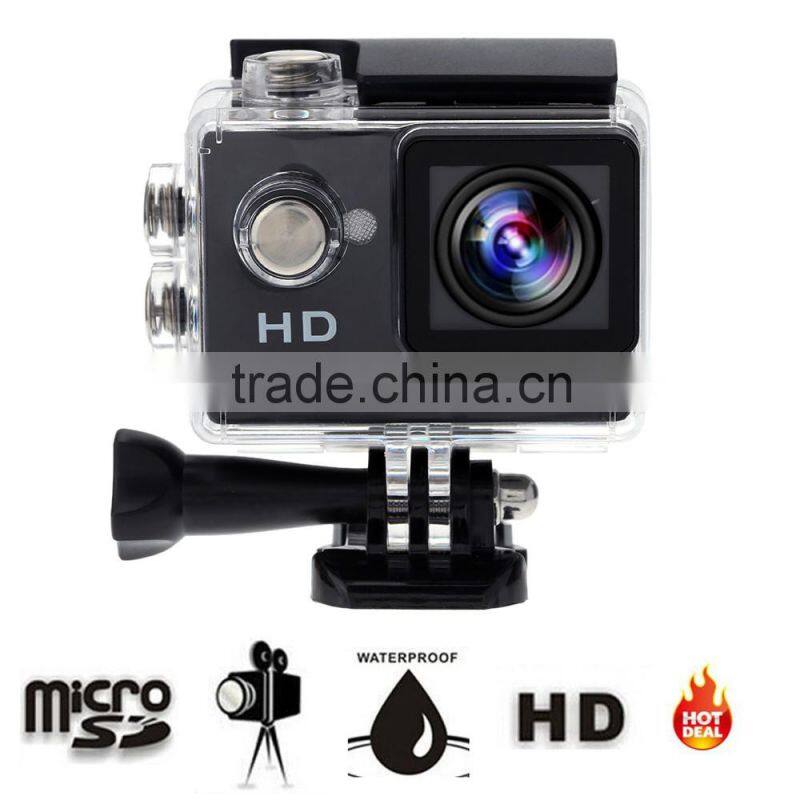 A7 HD 720P Sport Mini DV Action Camera 2.0" LCD 90 degree Wide Angle Lens 30M Waterproof