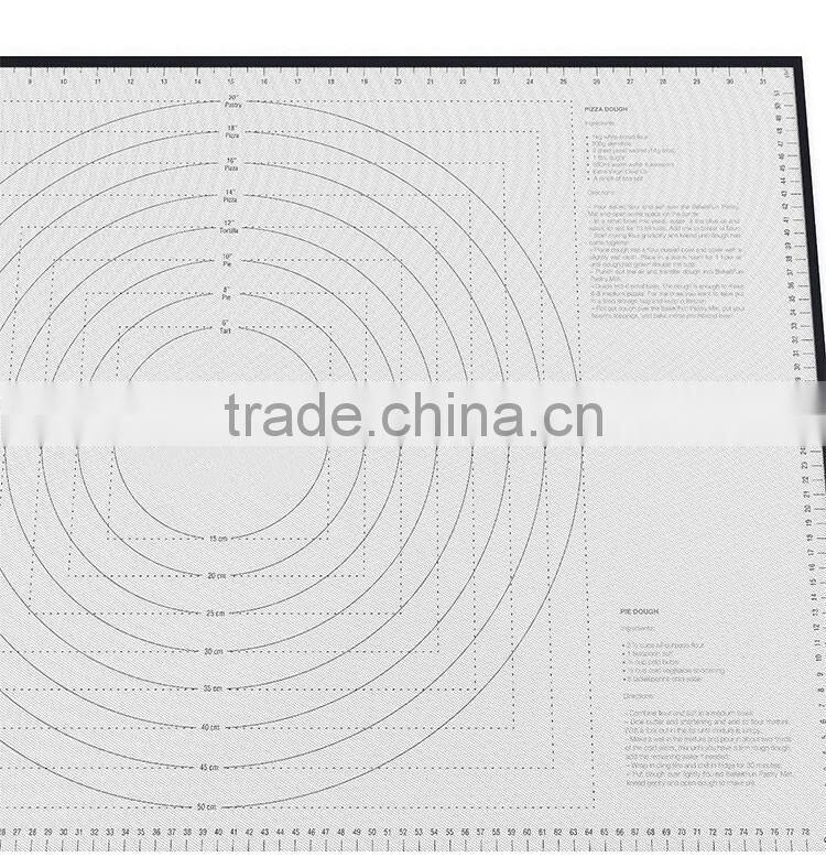 Silicone table mat with Measurements for Rolling Dough