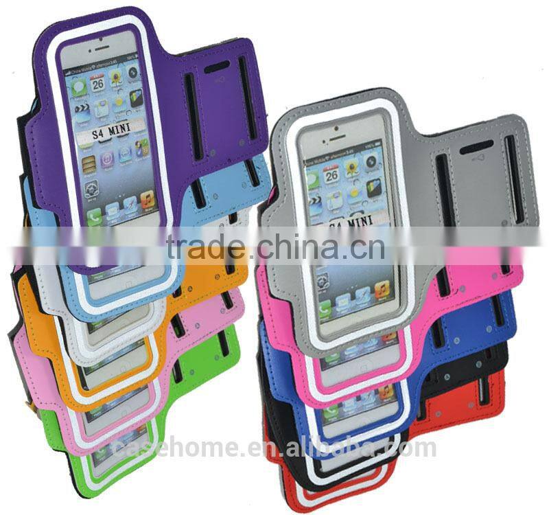 Adjustable size logo printed armband,elastic velcro armband,armband cell phone case