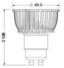 3W Modern LED Spotlight E26 E27 GU10 MR16 90-100lm/W