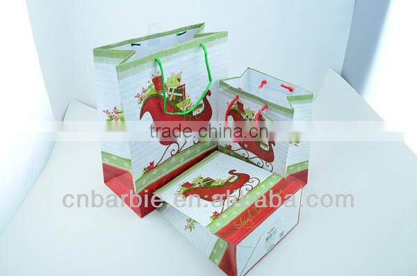 wholesale recyclable Promotion gift paper bags with handle