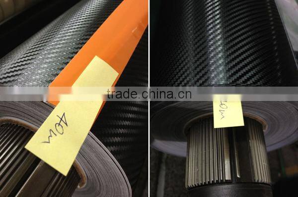 Adhesive to flat glass/plastic/metal/wood surface PVC decal carbon fiber vinyl wrap sticker 160mic